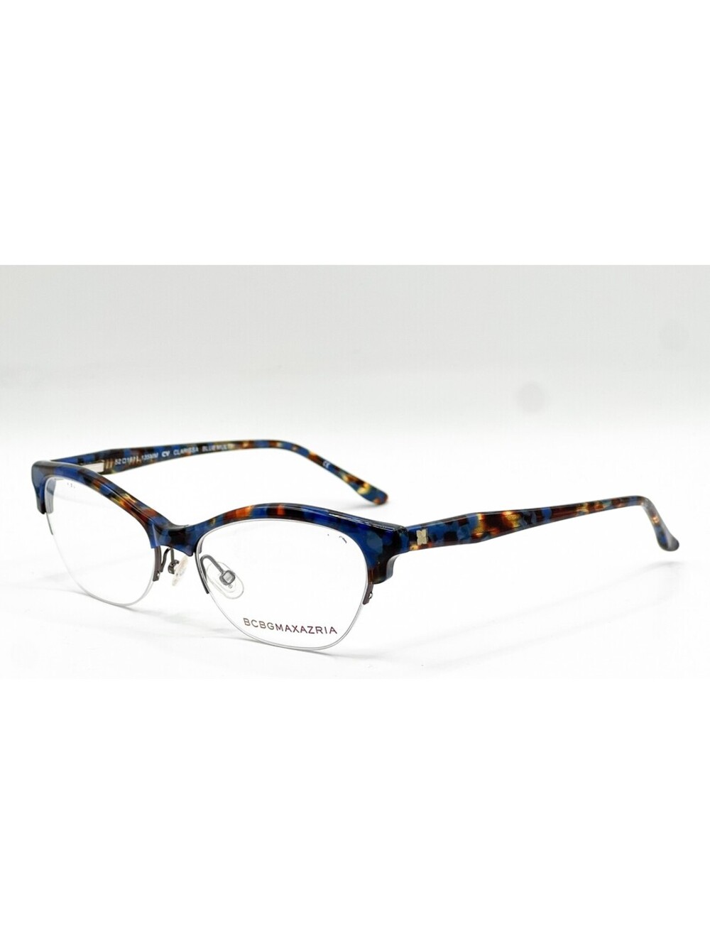 Bcbgmaxazria Clarissa Blue Multi Tortoise Authentic Eyeglasses 52-16-135